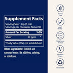 Trace Minerals colloidal silver health supplement bottle close up