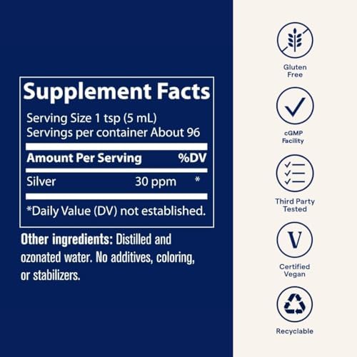 Trace Minerals Colloidal Silver authentic imported wellness supplement packaging