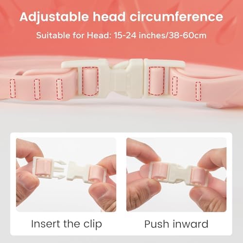 Adjustable silicone baby bath visor for hair washing