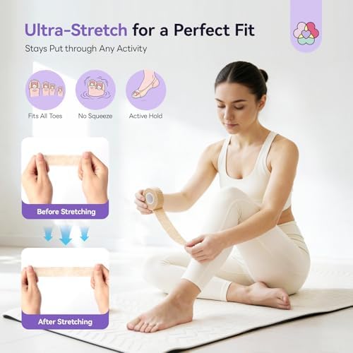 Demonstration of ultra-stretch Saviland bandage on a big toe.