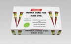 Three pack of premium chemical free hair henna cones for safe spot coloring.