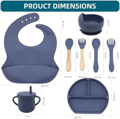 Dormlony 9 piece baby feeding kit with suction bowl