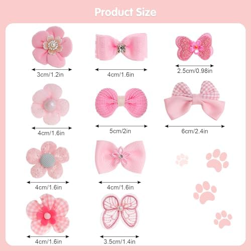 Decorative hair ties for puppies and cats display
