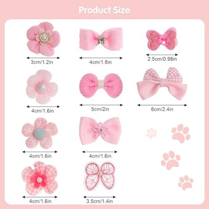 Decorative hair ties for puppies and cats display
