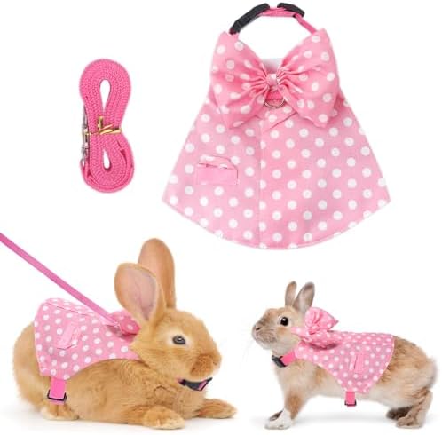 Habbiful escape proof bunny clothes with adjustable safety buckles side profile