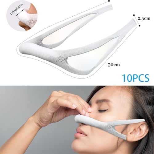 Elastic nose bandage dressing holder with ear loops for septoplasty care