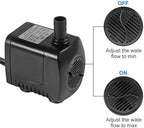 Shutao fish tank pump with mushroom nozzle attachment installed