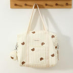 Gobabymart hospital bag open interior with organized storage pockets.