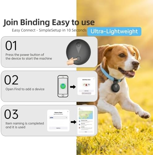 Joygiee anti loss pet tracking collar showing safe zone boundary alerts on a smartphone display.