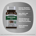 Close-up of quick-release capsules highlighting non-GMO and gluten-free dietary attributes
