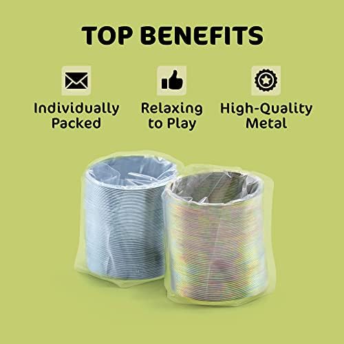 Srenta pocket sized metal spring toys displaying high quality tangle resistant steel construction