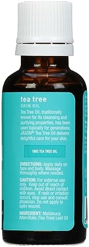 Authentic Jason Tea Tree Oil bottle label detail