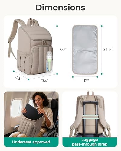 Bagsmart 25L diaper backpack displayed in lifestyle setting