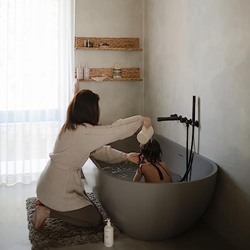 Mushie bath rinse cup showing textured grip detail