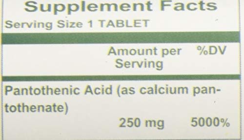 Side profile of Nutri West Pantothenic Acid bottle