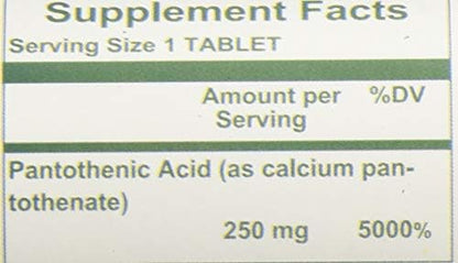 Side profile of Nutri West Pantothenic Acid bottle