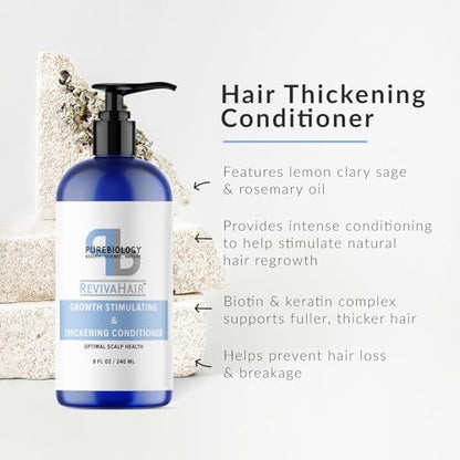 Pure Biology RevivaHair conditioner back label text showing directions for use