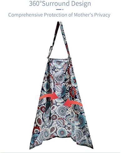 Insular nursing cover folded for storage in a diaper bag