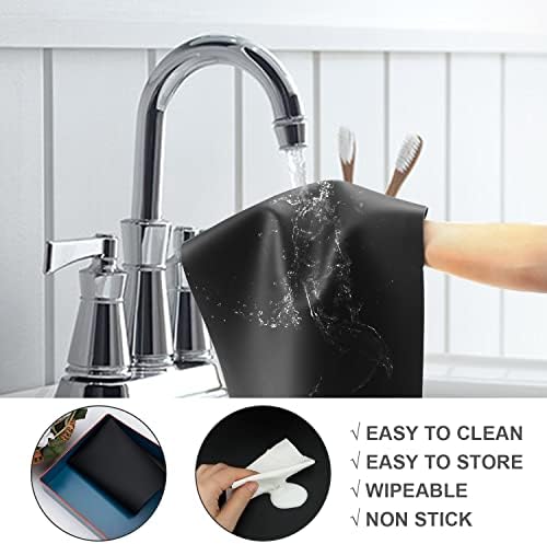 Heat resistant kitchen counter mat protecting a premium granite surface from hot cooking appliances