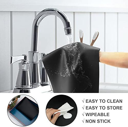 Heat resistant kitchen counter mat protecting a premium granite surface from hot cooking appliances