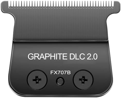 Close up detail of the DLC 2.0 coated T-blade for precision grooming