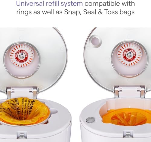 Munchkin Step Diaper Pail with Arm and Hammer baking soda puck