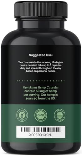 Phytokann hemp extract omega 3 6 9 dietary supplement bottle