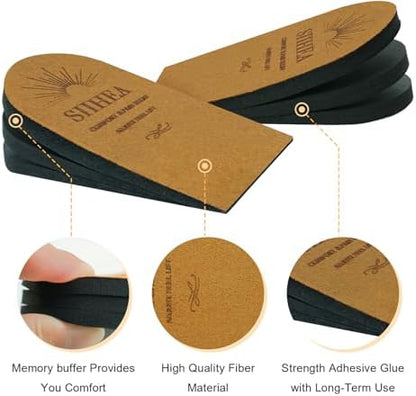 Side profile of SIIHEA memory foam heel inserts for Achilles tendonitis relief