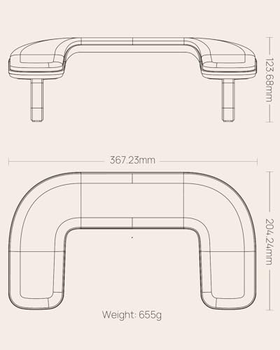 Close up of Onail arm rest surface texture and stitching