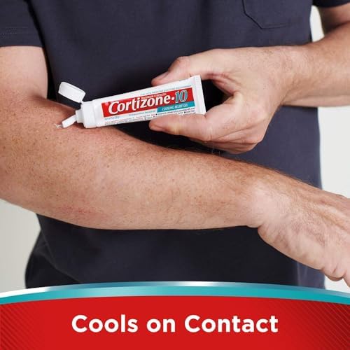 Clear cooling gel texture of Cortizone-10 showing fast absorption properties.
