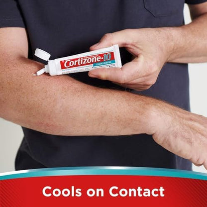 Clear cooling gel texture of Cortizone-10 showing fast absorption properties.