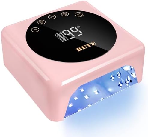 Top view of Bete rechargeable nail dryer with LCD display