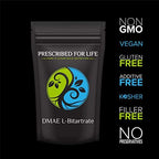 Prescribed For Life DMAE L-Bitartrate Powder rear nutritional and ingredient label view
