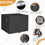 Dalema windproof dog crate cover bottom view displaying secure plastic toggle locks