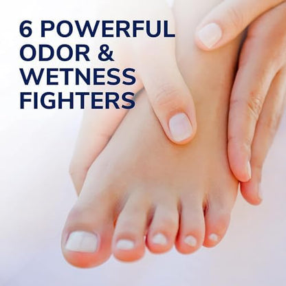 Imported Dr. Scholl's yellow bottle foot powder for athletic use.