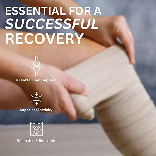 Medical grade elastic bandage rolls for ankle and wrist sprain recovery