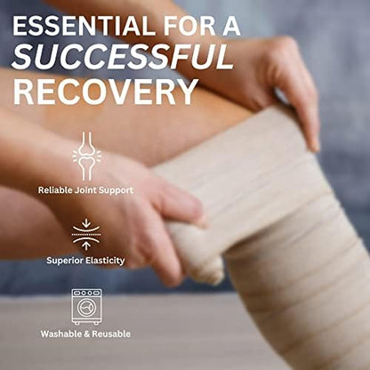 Medical grade elastic bandage rolls for ankle and wrist sprain recovery