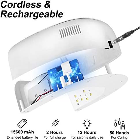 Cordless nail dryer with digital display screen