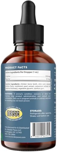 Wonder Paws pet wellness supplement bottle ready for feeding
