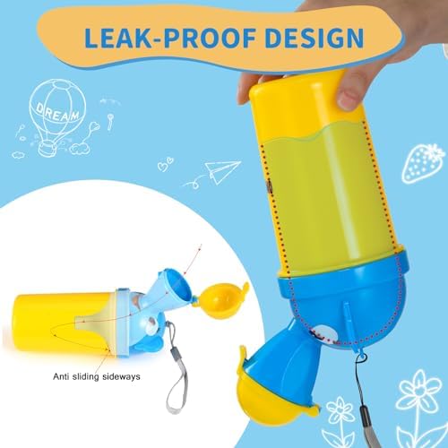 Onedone portable urinal with leak-proof cap open