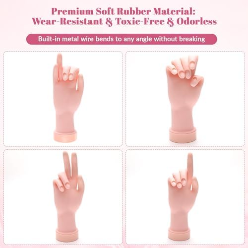 Solaradgy nail technician training hand with accessories