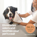 Hypoallergenic dog and cat shampoo packaging back label details