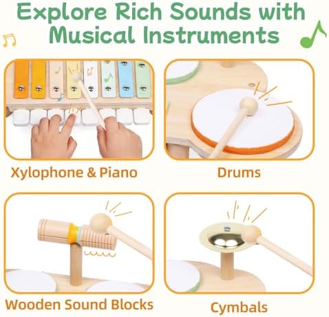 BCY Hohipi toddler musical activity toy with colorful metal xylophone keys