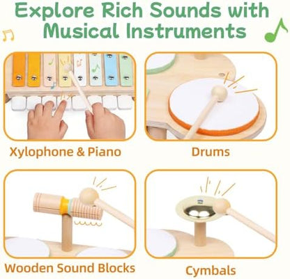 BCY Hohipi toddler musical activity toy with colorful metal xylophone keys