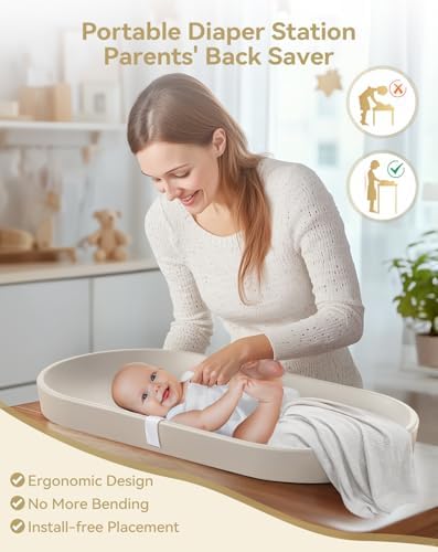 COMOMY lightweight travel friendly baby diaper changing station overview