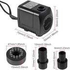Shutao outdoor fountain pump showing detached filter cover for cleaning