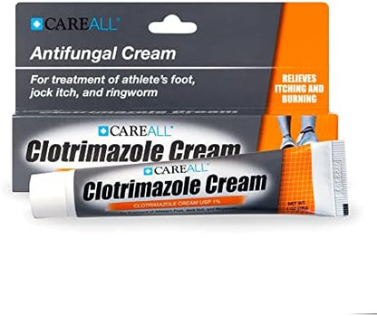 Authentic imported USA CareAll Antifungal Cream ingredients panel