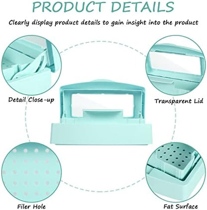 Side profile of Gusnilo plastic sanitizing tray for tweezers