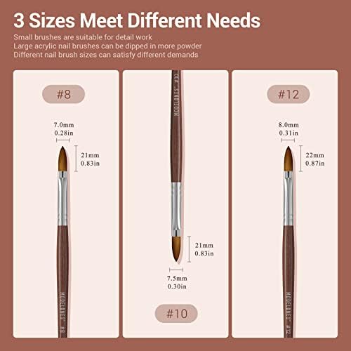 Modelones nail brush with protective storage tube