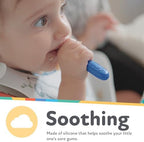 Ergonomic easy grip handles of the multicolor baby self feeding utensils set